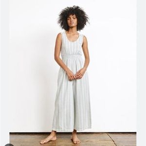 Ace & Jig Striped Jumpsuit in White and Gray